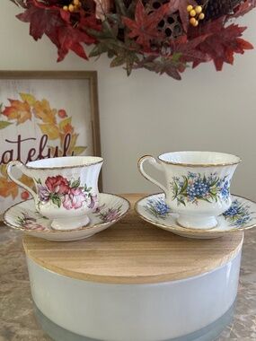 Pair of Vintage Paragon Cups & Saucers